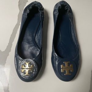 Tory Burch Navy Ballet Flats